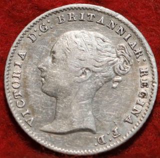 1855/3 Great Britain 4 Pence Silver Foreign Coin