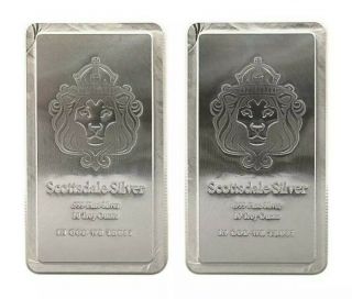 4 X 10 Oz Scottsdale Stacker® Silver Bars - 40 Troy Oz.  999 Silver Bullion Total