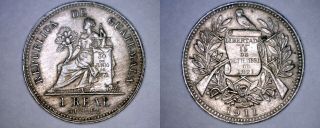 1911 (h) Guatemalan 1 Real World Coin - Guatemala