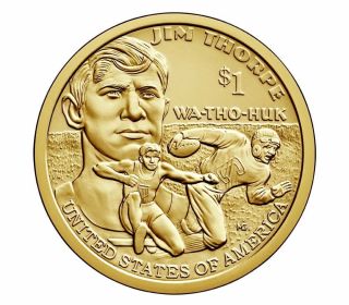 2018 P&d Native American Sacagawea Dollar Uncirculated Jim Thorpe 4 Coins Pos Ab