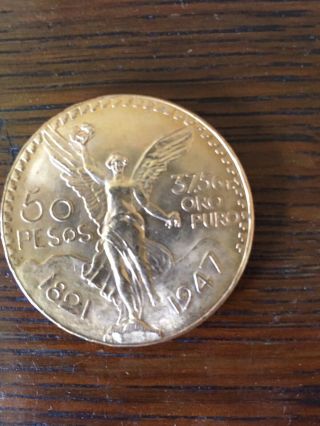 Magnificent 50 Pesos 1947 Mexican Gold Coin