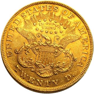 1870 Liberty $20 Double Eagle Gold LOOKS UNC Authentic Lustery ms bu CARSON CITY 10
