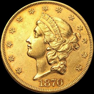 1870 Liberty $20 Double Eagle Gold LOOKS UNC Authentic Lustery ms bu CARSON CITY 4