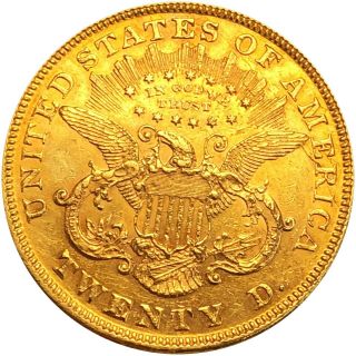 1870 Liberty $20 Double Eagle Gold LOOKS UNC Authentic Lustery ms bu CARSON CITY 9