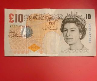 £10.  00 British £10.  00 Pounds Real Note Currency