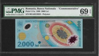 Pmg 69 Romania 2,  000 (2000) Lei 1999,  Pick 111a Solar System