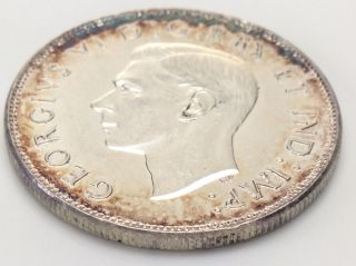 1945 Wide Date WD Blunt 5 BL5 Canada Fifty 50 Cents Silver Half Dollar Coin F501 7