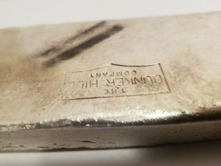 Bunker Hill Approximate 50 oz poured silver bar Odd weight 992 10
