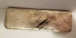 Bunker Hill Approximate 50 Oz Poured Silver Bar Odd Weight 992