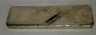 Bunker Hill Approximate 50 oz poured silver bar Odd weight 992 2