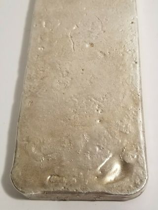 Bunker Hill Approximate 50 oz poured silver bar Odd weight 992 8