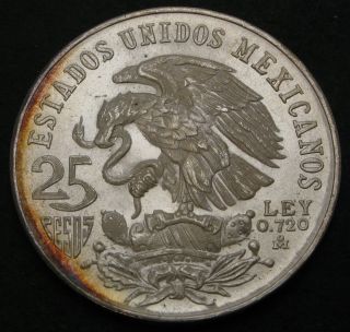 Mexico 25 Pesos 1968 - Silver - Summer Olympics Mexico City - Xf/aunc - 164