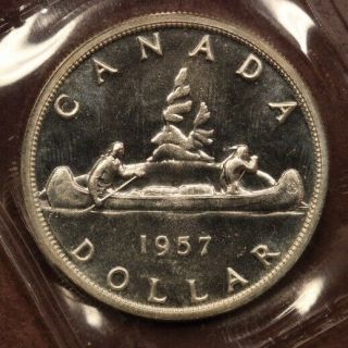 Canada Dollar 1957 Silver Gem Prooflike,