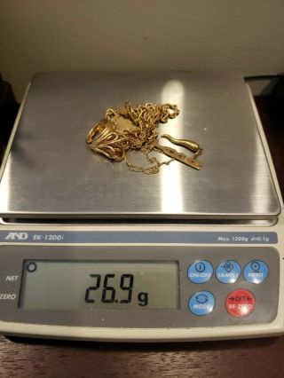 26.  9 Grams Of 14k Scrap Gold.  And Marked.  Only 92 Of Melt.