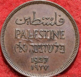 1927 Palestine One Mil Foreign Coin