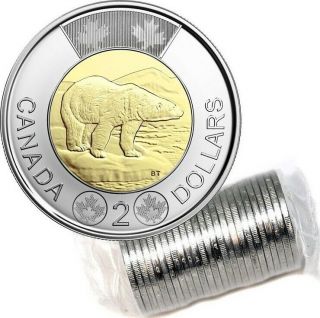 Brilliant Uncirculated 2018 Canada 2 Dollars Roll
