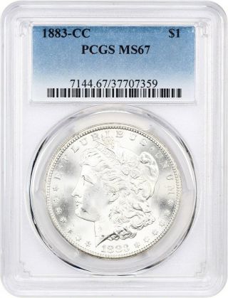 1883 - Cc $1 Pcgs Ms67 - Frosty,  White Gem - Morgan Silver Dollar