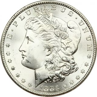 1883 - CC $1 PCGS MS67 - Frosty,  White Gem - Morgan Silver Dollar 3