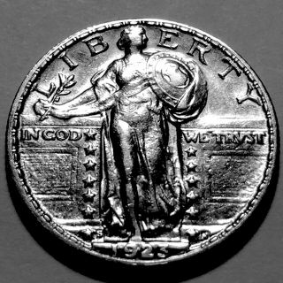 1923 - S Standing Liberty Quarter Choice Au,  3 Key Date
