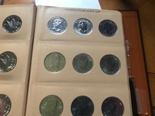 33 Silver Canada Maple Leaf Silver coins 1988 to 2014 plus few more 3