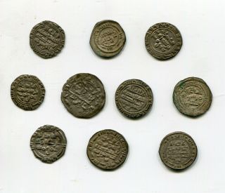 Rassids of Yemen Zaydi Imams Assortment of Coins Dirhem Sudaysi ca.  900 AD (10) 2