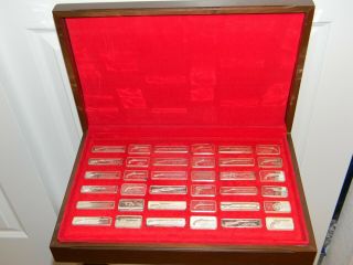 The American Weapons Hall Of Fame Set Of 36 Sterling Silver Ingots 1 Oz Each