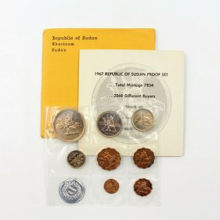 L@@k 1967 Republic Of South Sudan 8 Coin First Official Proof Set - Low Mintage