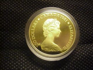 1981 Canada $100 Dollar Gold Anthem Commemorative Gold Proof 1/2 Ounce