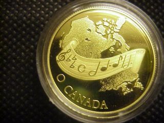 1981 Canada $100 Dollar Gold Anthem Commemorative GOLD Proof 1/2 OUNCE 4