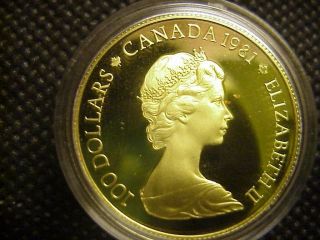 1981 Canada $100 Dollar Gold Anthem Commemorative GOLD Proof 1/2 OUNCE 5