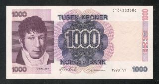 Norway 1000 Kroner 1998 Unc P45b