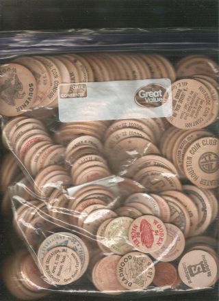 Over 650 Wooden Nickels