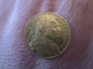 20 Francs - Louis Xviii 1815 R.  A - Solid Gold - - 3i