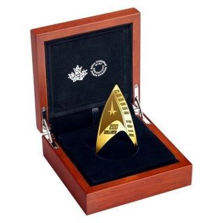 2016 Royal Canadian $200 Star Trek™ Delta Coin.  9999 Pure Gold Proof Coin 2