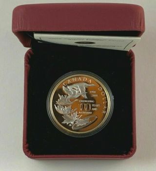2008 Canadian Special Edition Proof Silver Dollar - Celebrating 100 Years