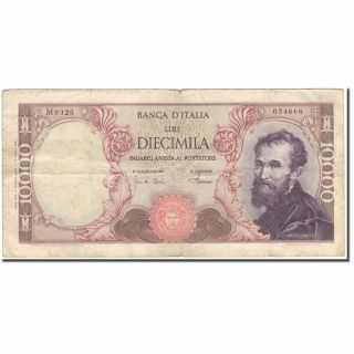 [ 594071] Banknote,  Italy,  10,  000 Lire,  Km:97a,  F (12 - 15)