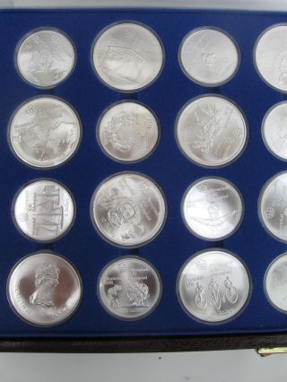 1976 CANADA Olympic UNC set - (28 STERLING SILVER Coins $5 & $10) - COA/box/key 4