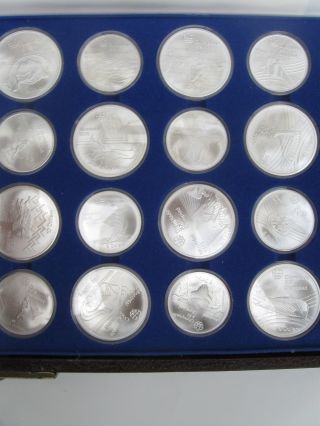 1976 CANADA Olympic UNC set - (28 STERLING SILVER Coins $5 & $10) - COA/box/key 5