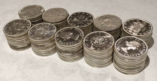 100 CANADA.  800 SILVER DOLLARS 1939 - 1966 (60 TrOz Actual Silver Wt) 3
