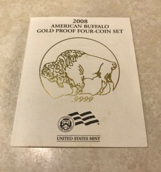 2008 - W American Gold Buffalo Four Coin Proof Set 4