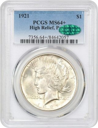 1921 Peace $1 Pcgs/cac Ms64,  - Scarce First Year Issue - Peace Silver Dollar