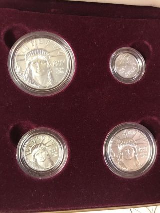1997 4 - Coin Platinum American Eagle Set (w/box &)