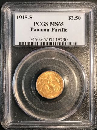 1915 - S $2.  50 Panama - Pacific Quarter Eagle Gold Commemorative - Pcgs Ms65