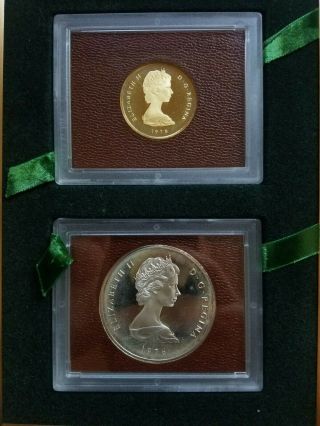Turks and Caicos 1976 100 Crown Gold,  50 Crown Silver and 20 Crown Silver Coins 4