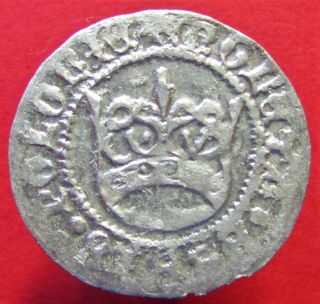 Lithuania Poland Medival Silver Coin 1/2 Grosz.  A.  Jagiellończyk.