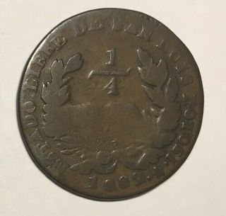 1862 Mexico State Coinage San Luis Potosi 1/4 Real Km 360 Mintage 1,  367