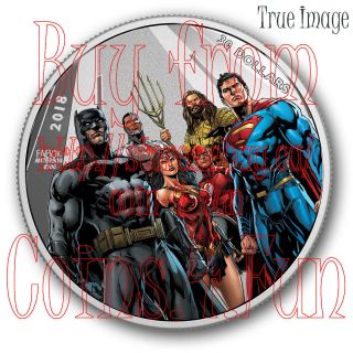 2018 Justice League™ World’s Greatest Heroes $30 Pure Silver Coin By Fabok