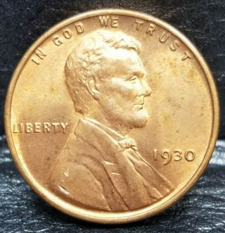 1930 Lincoln Wheat Penny Cent - " Stunning " Gem/ Bu Uncirculated 03