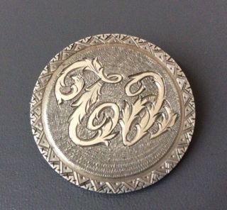 1880 American Silver Dollar Love Token Brooch Pin / Us Silver Dollar Morgan