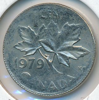Canada Small Cent 1979 Struck On 10c Planchet 2.  1g Magnetic
